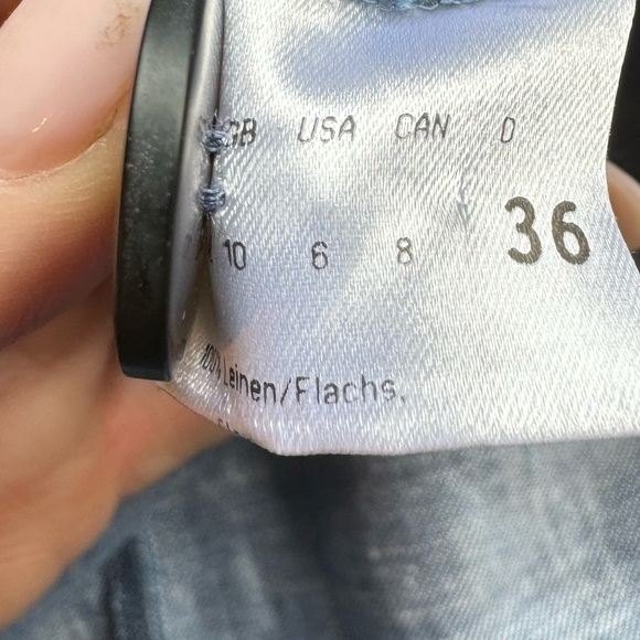 Strenesse Gabriele Strehle Heathered Blue Linen Blazer Women's size 6 - Picture 11 of 12